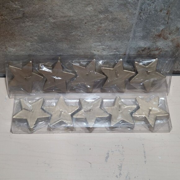 Star Shaped Decorative Floating Unscented Candles Set of 2 - Picture 1 of 9